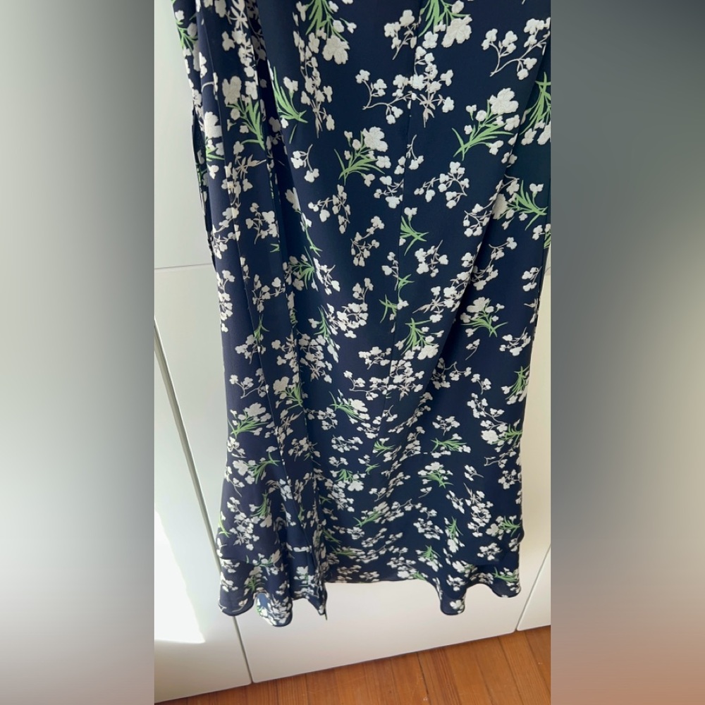 RACHEL Rachel Roy Faux Floral Wrap Dress in Navy Size 14 - Picture 7 of 7